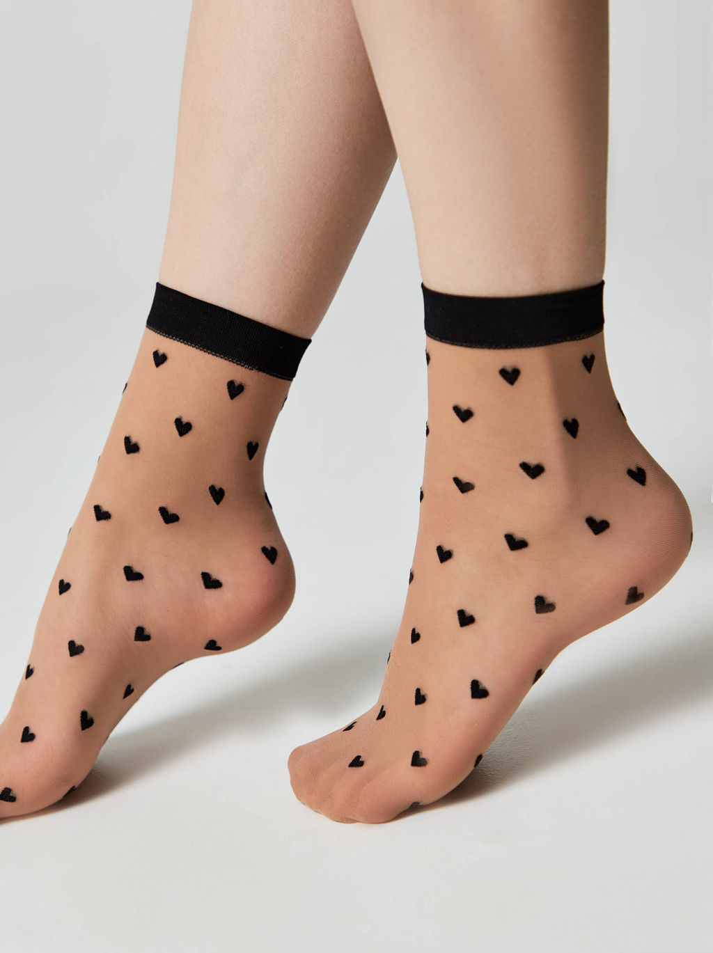 Цена за 2 пары. Носки фантазийные CONTE Тонкие носки FANTASY с рисунком сердечки - Conte elegant фото 6