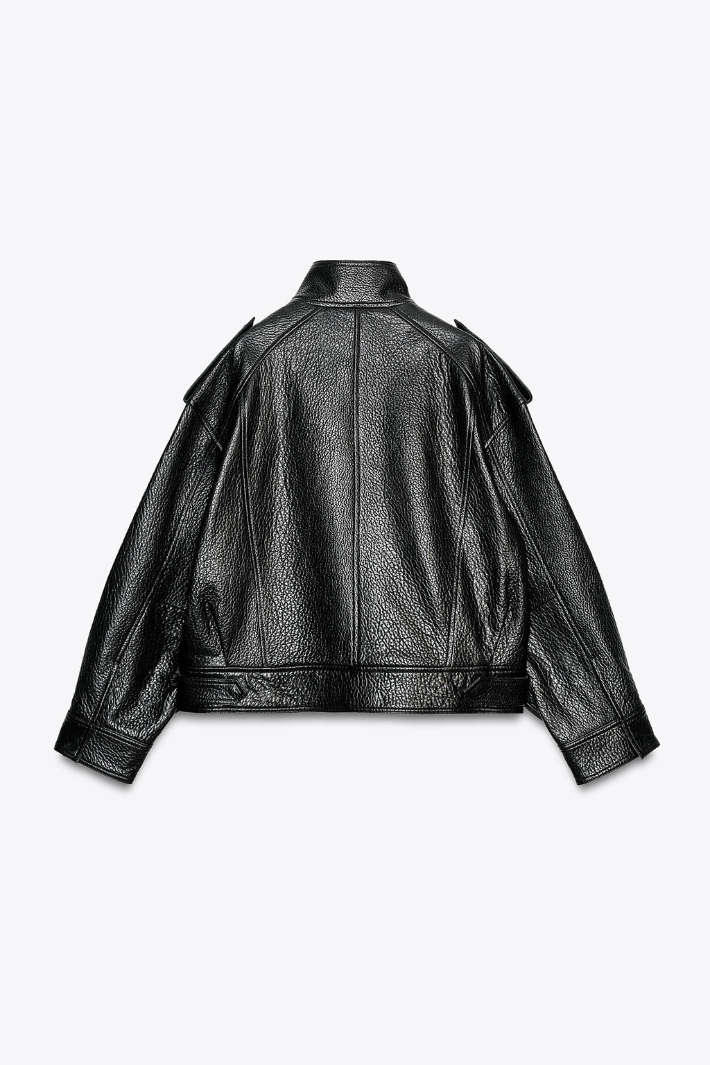 LEATHER BOMBER JACKET ZW COLLECTION LIMITED EDITION - Zara фото 3