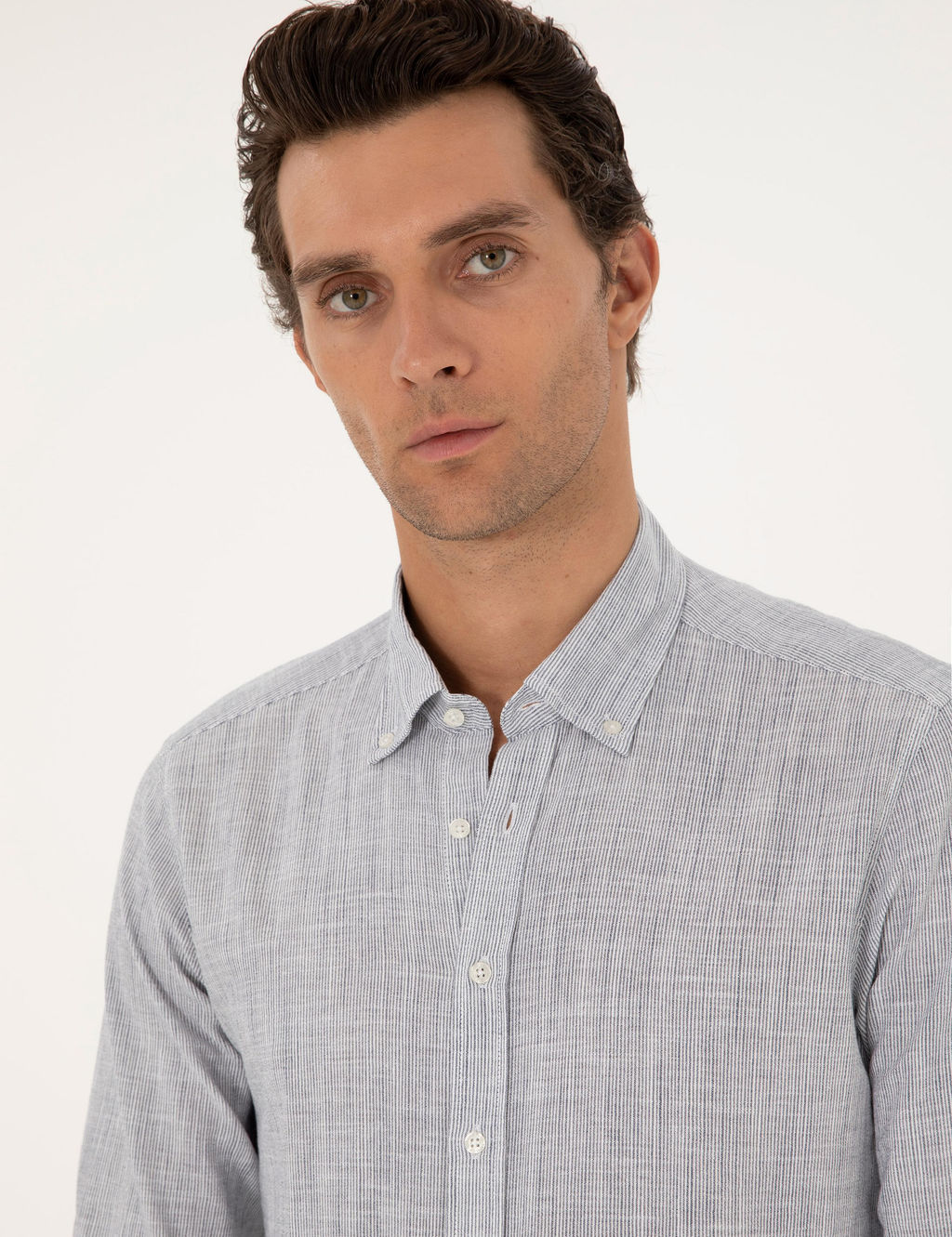 Рубашка узкого кроя с длинным рукавом Saks - Cacharel фото 2