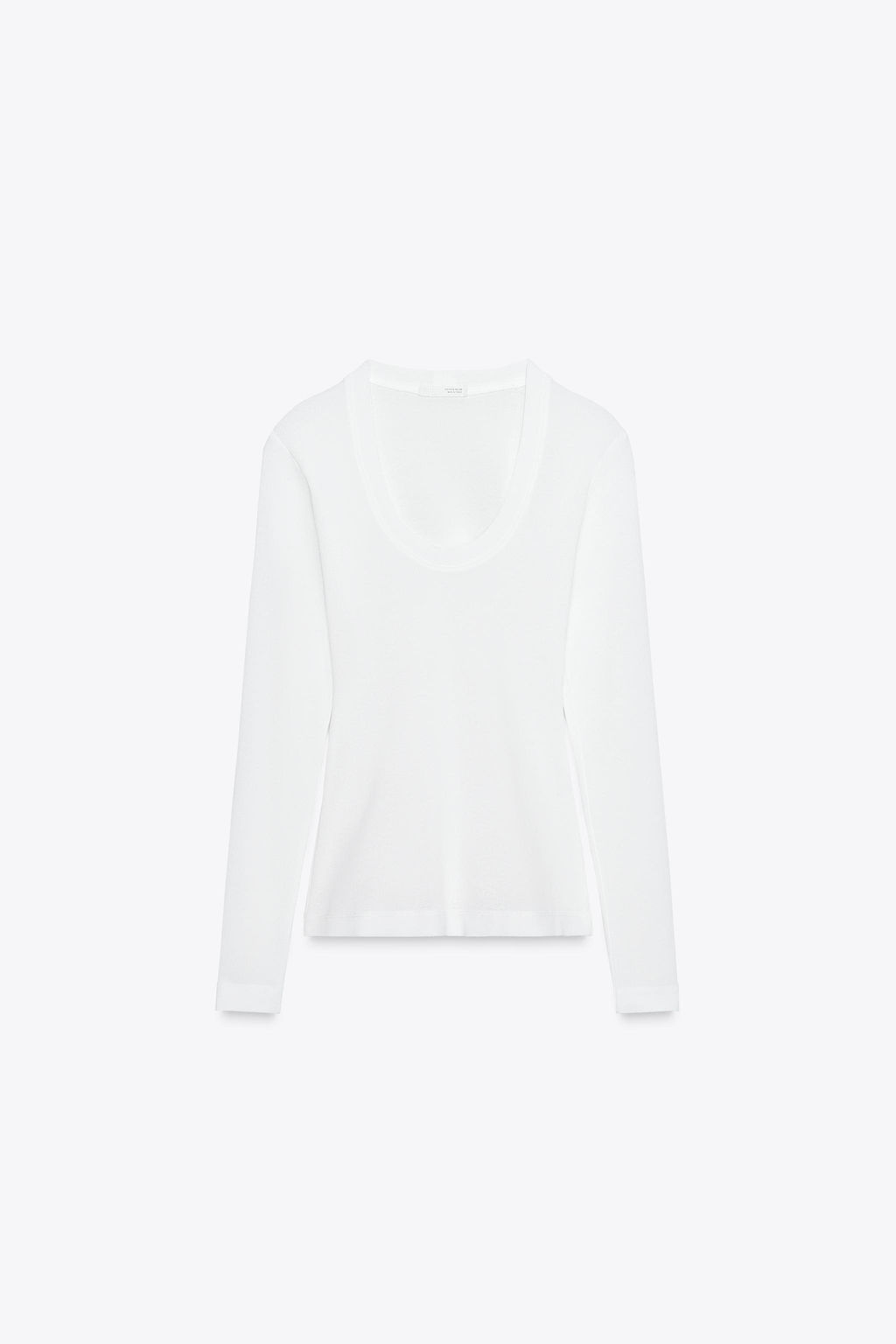 CREPE LONG SLEEVE T-SHIRT - Zara фото 7