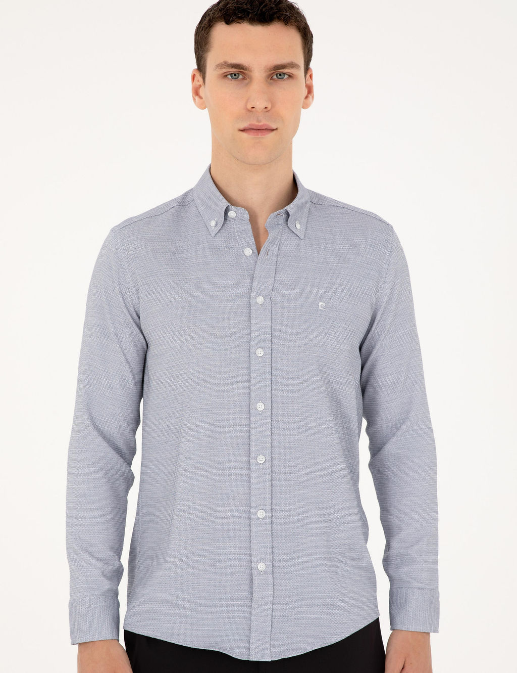 Lacivert Slim Fit Uzun Kollu G_mlek