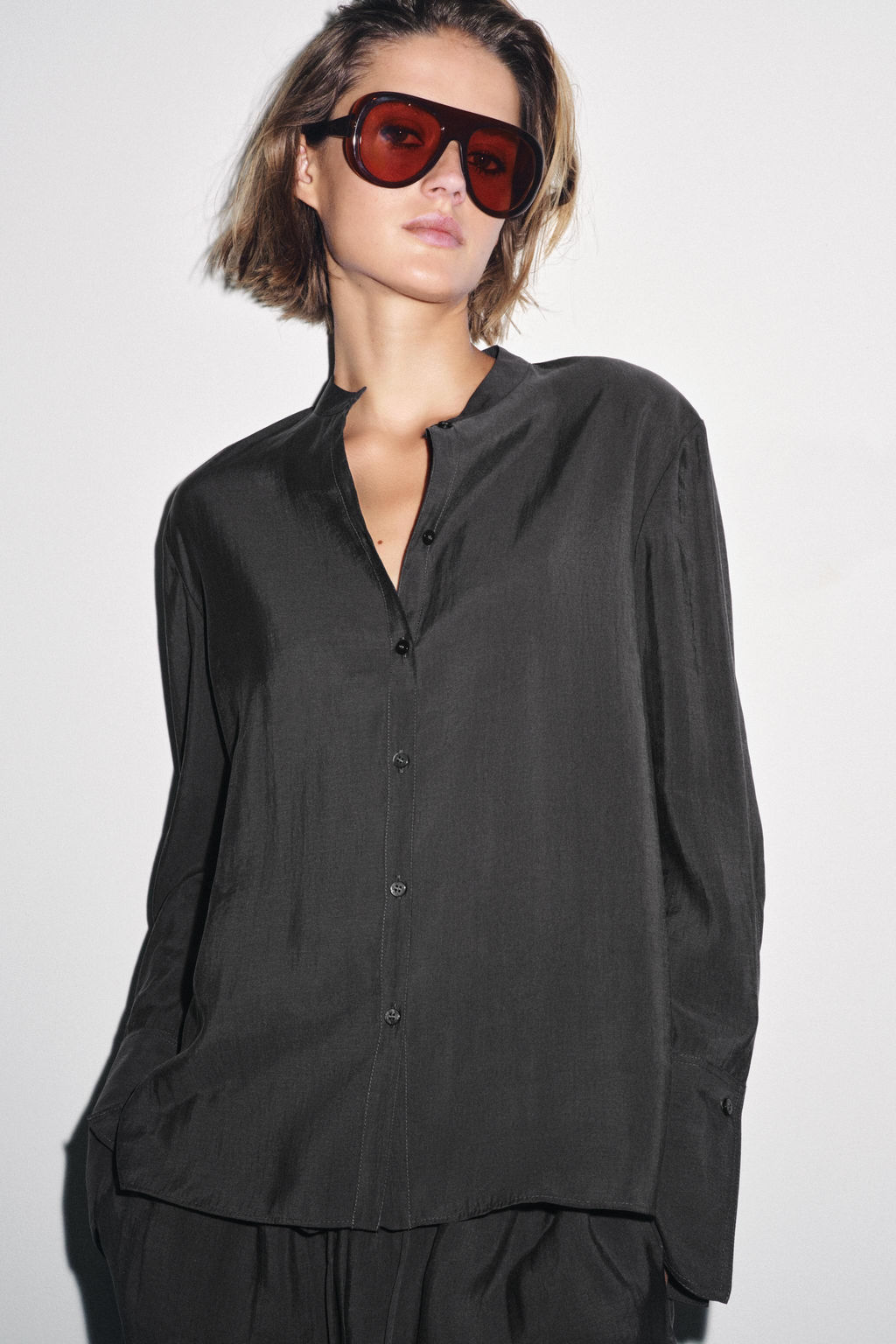 ZW COLLECTION FLOWING SHIRT - Zara фото 4