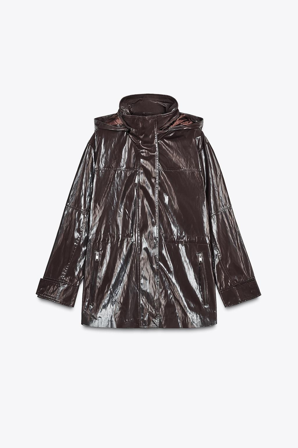 SHINY HOODED PARKA ZW COLLECTION - Zara фото 5