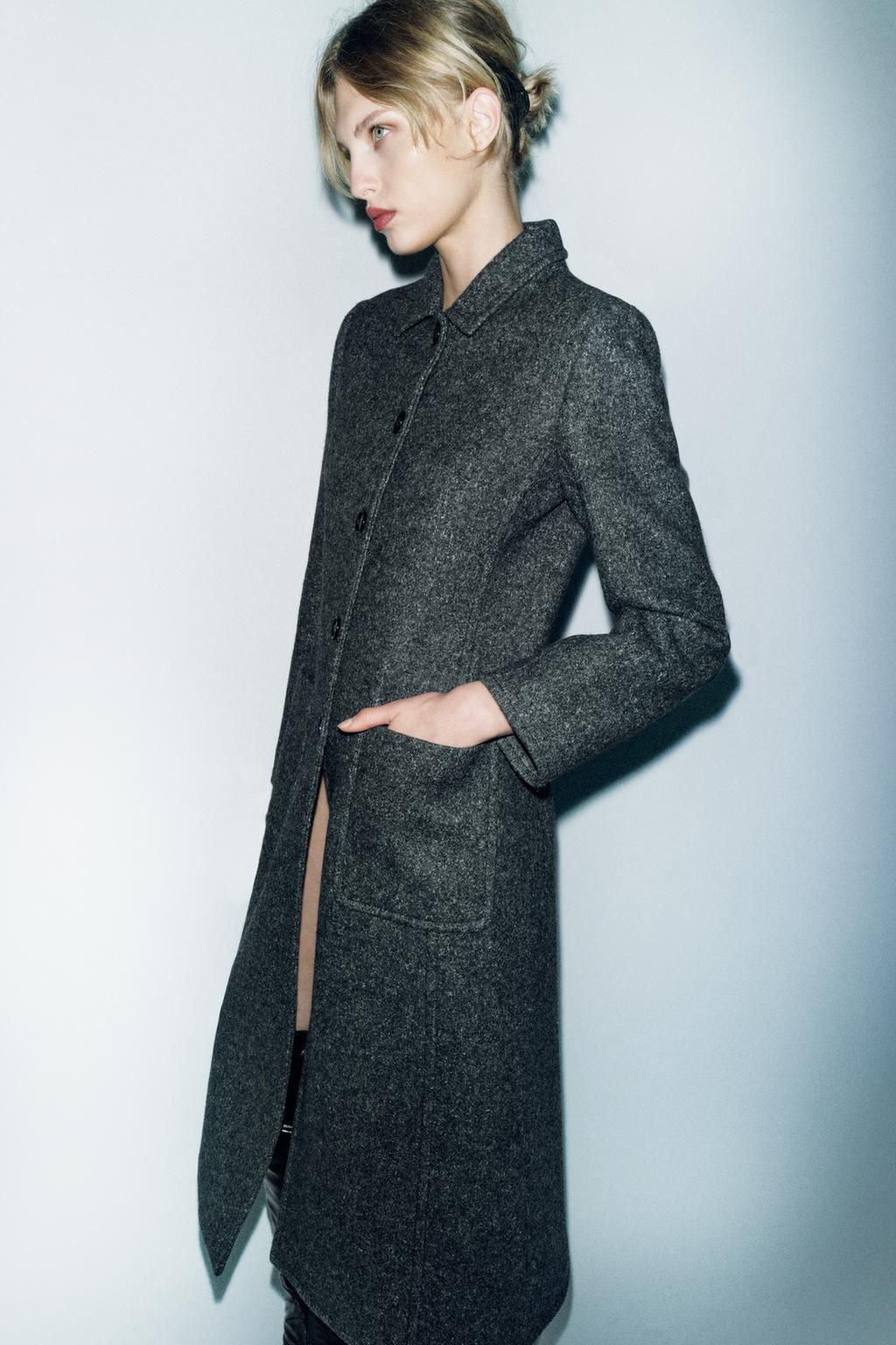 ZW COLLECTION MANTECO WOOL BLEND COAT - Zara фото 2