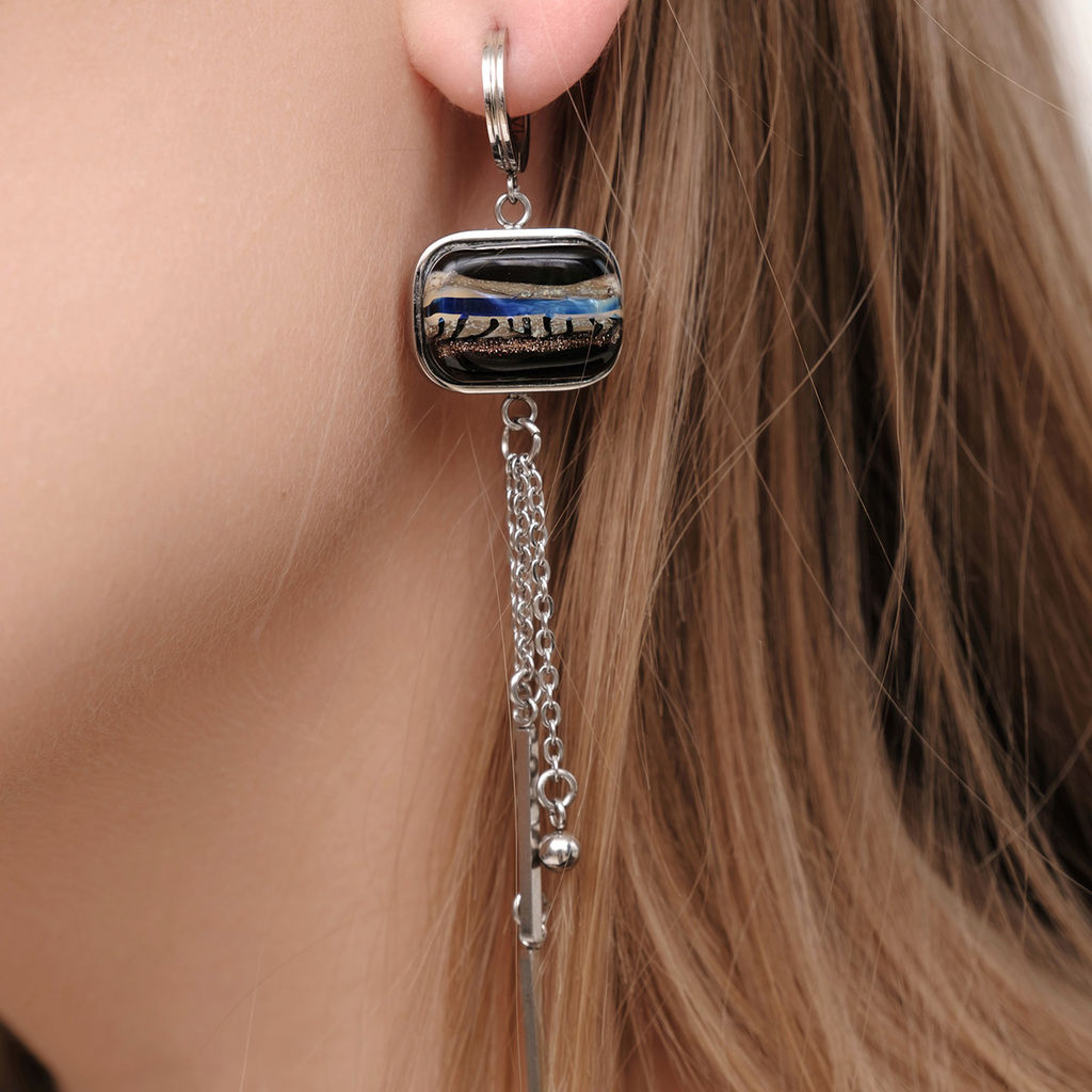 Серьги из муранского стекла