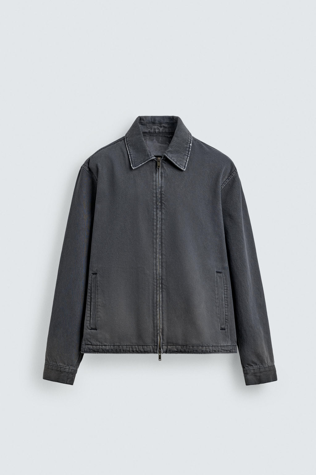 CAZADORA DENIM REGULAR FIT CREMALLERA / ?ndigo oscuro - Zara фото 7