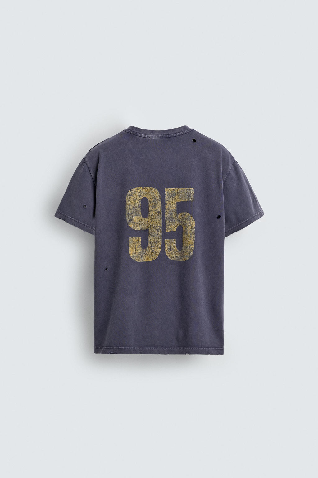 WASHED NUMBER PRINT T-SHIRT - Zara фото 8