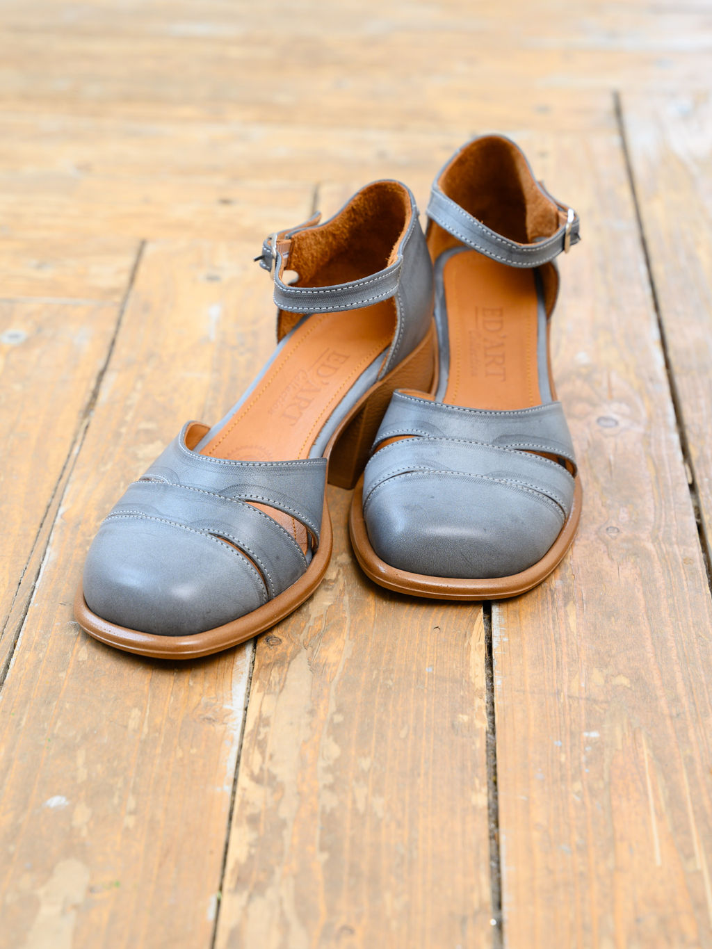 Босоножки 5032.23663be.Серый вакса+коричневый