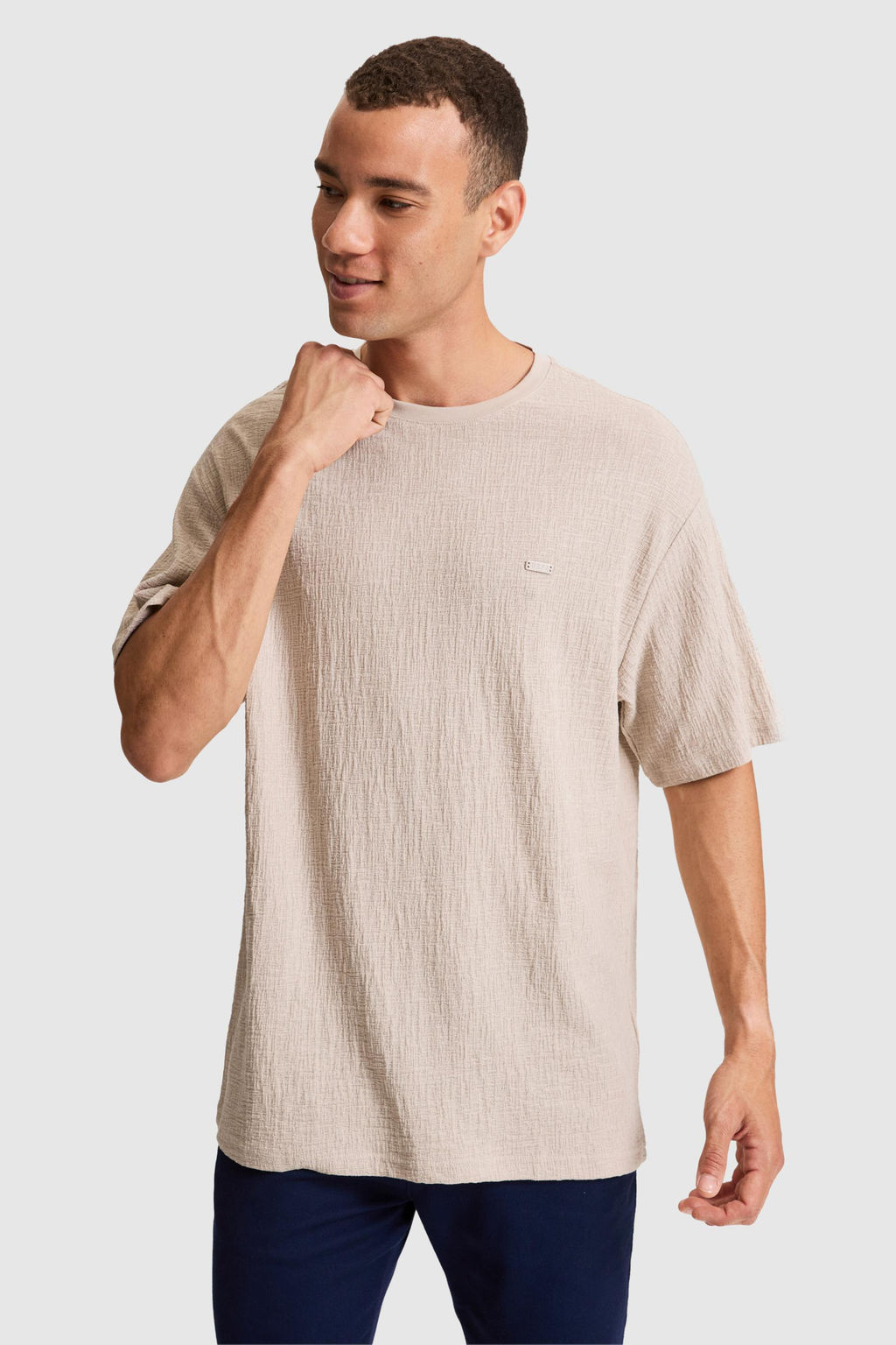 Erkek Ta_ Comfort Fit Bisiklet Yaka Ti__rt