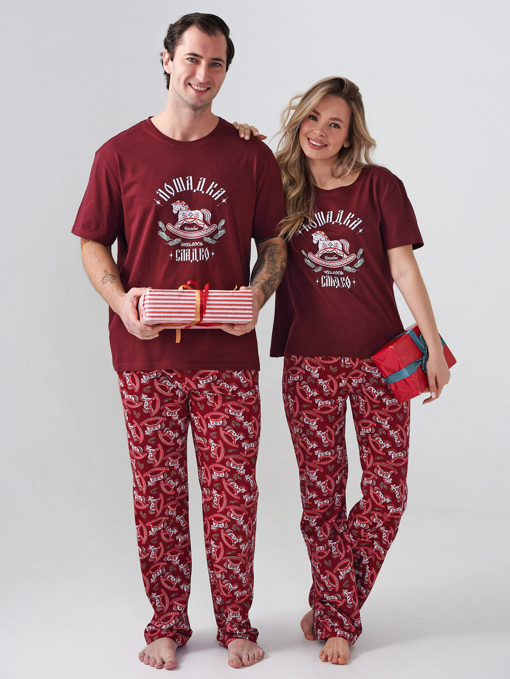 Пижама 100% хлопок женская Лошадка - Оптима фото 11