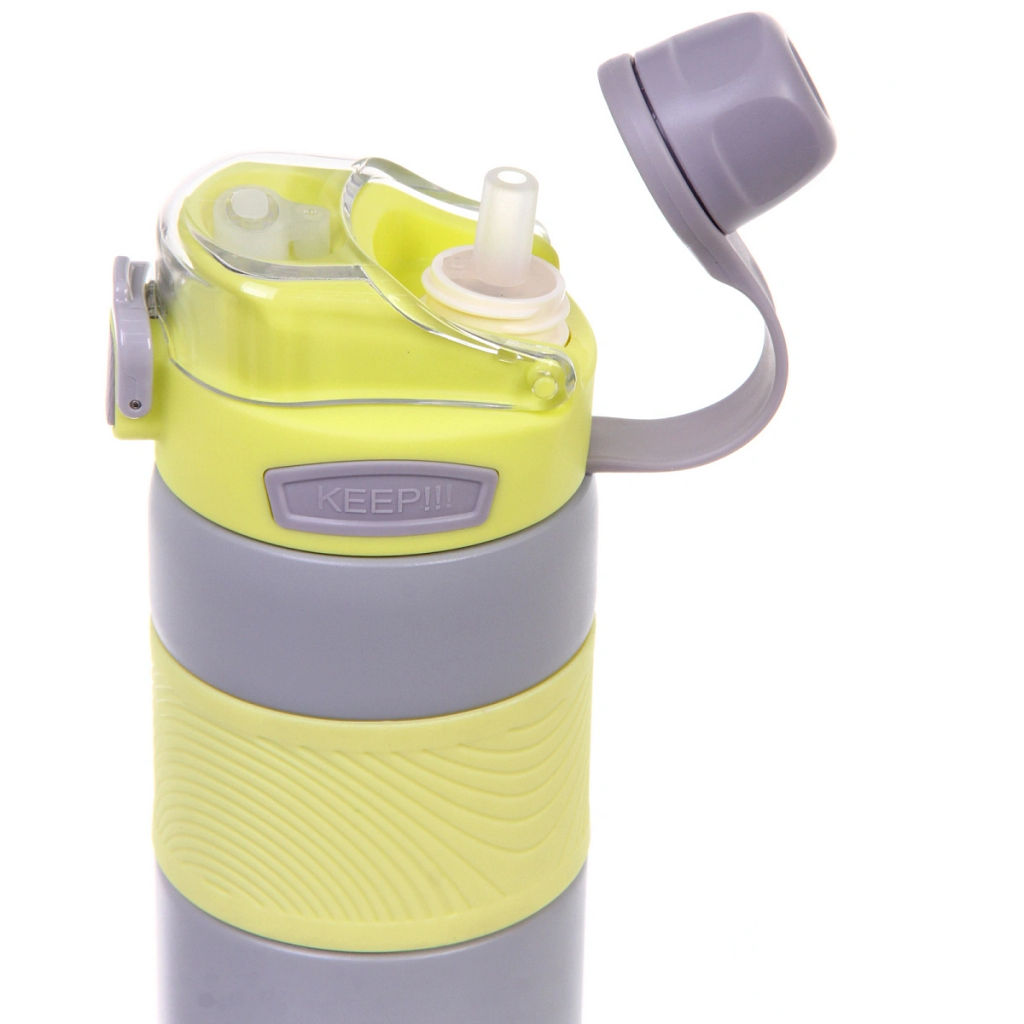 Термос 600мл "Фитнесс", цвет серый