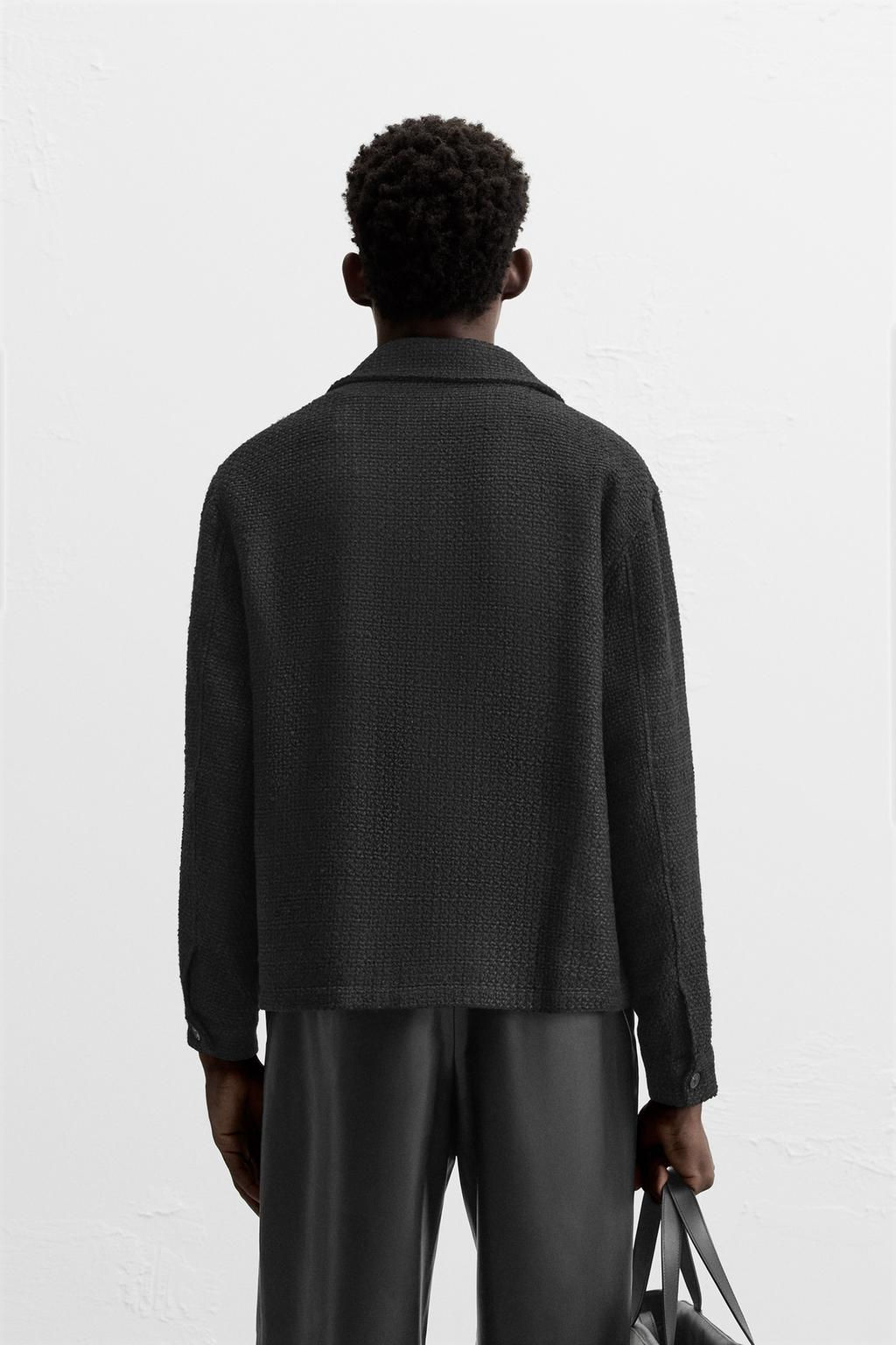 TEXTURED ZIP-UP OVERSHIRT - Zara фото 12