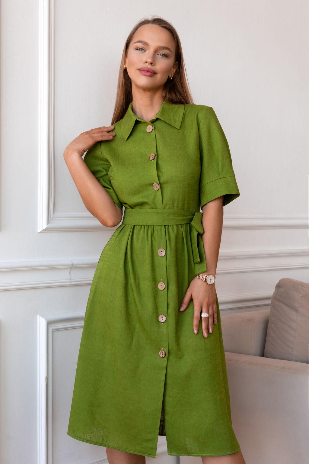 Платье Open Style 5688 зеленый