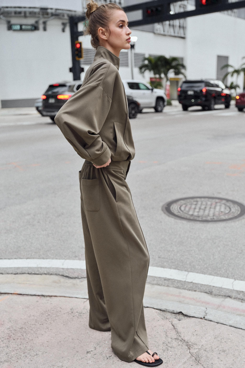 PANTAL?N RECTO NERVIO / Khaki - Zara фото 5