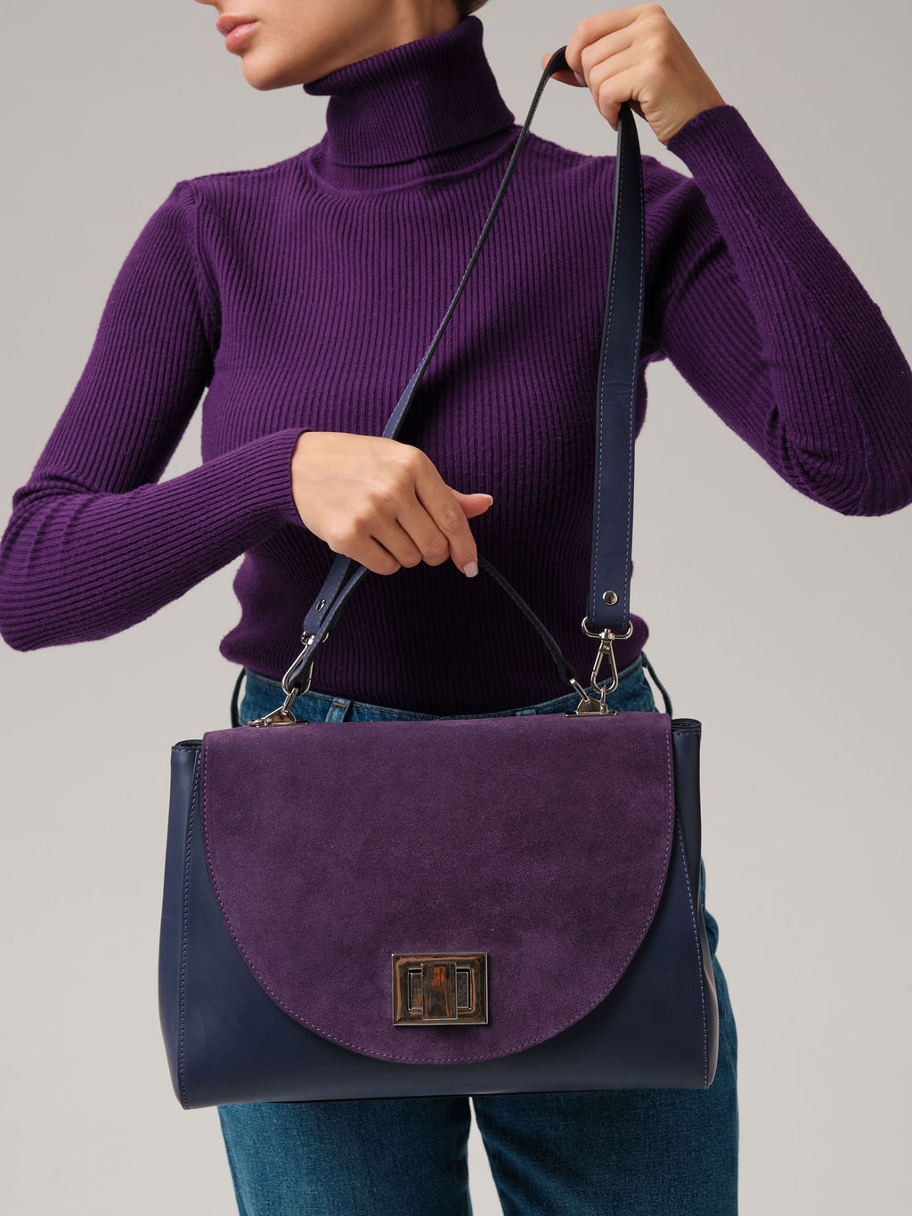 Сумка Azaro 30608 фиолетовый цветок