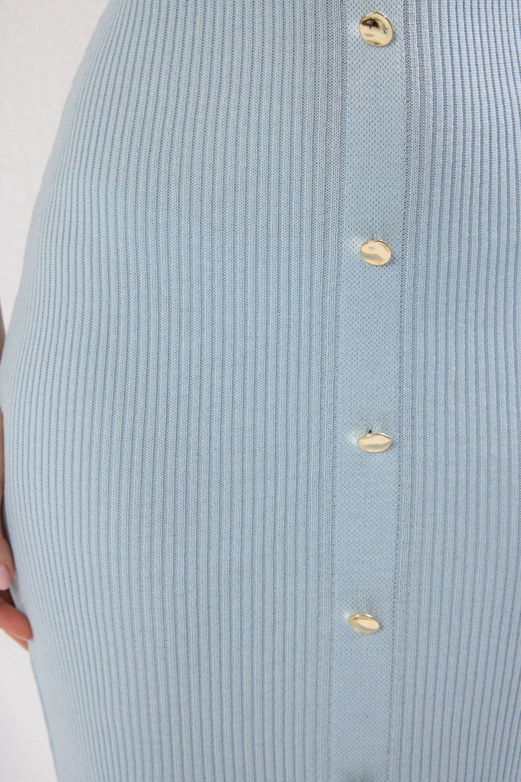 Trendyolmilla Siyah Midi Triko Elbise TWOSS25EL00307  фото 3