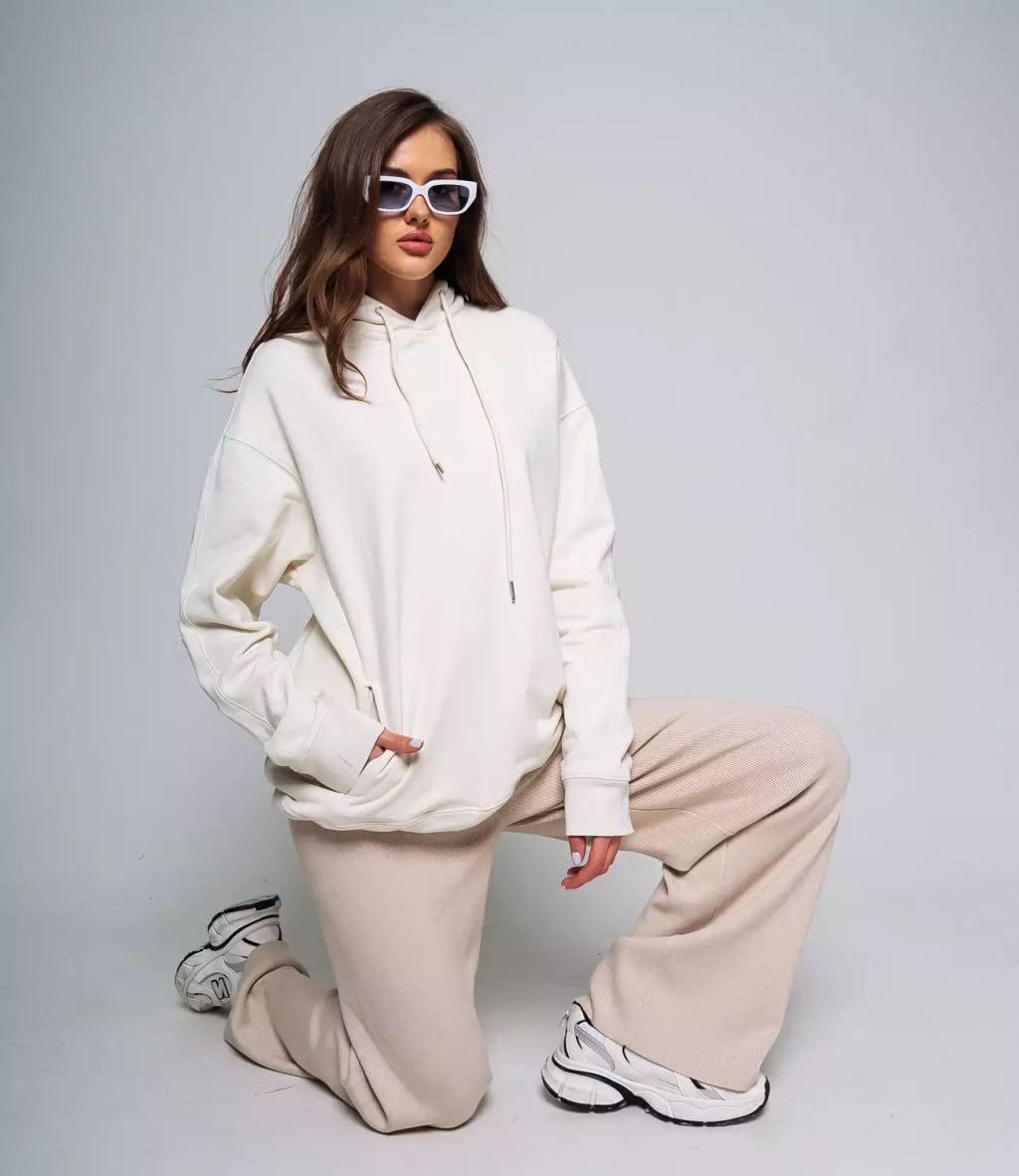 Худи #ОКТ1660, слоновая кость