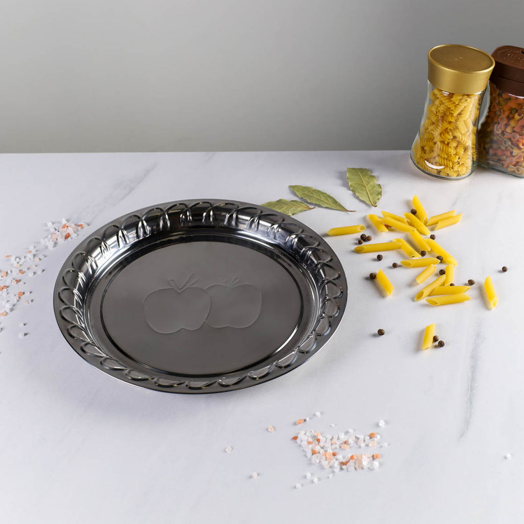 Блюдо 31 см металл с декором Яблоки /h=2.5/ DF-1130 /уп 200/ 0.135 - Галеонтрейд фото 14