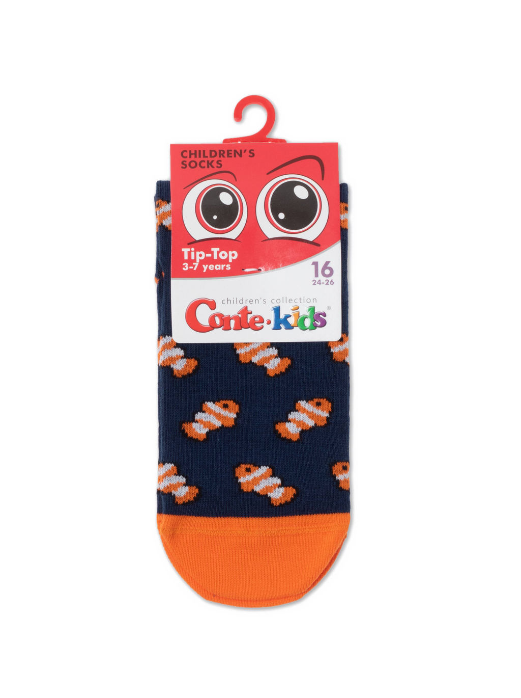 Цена за 2 пары Conte-kids Антискользящие носки TIP-TOP с рисунками т.синий