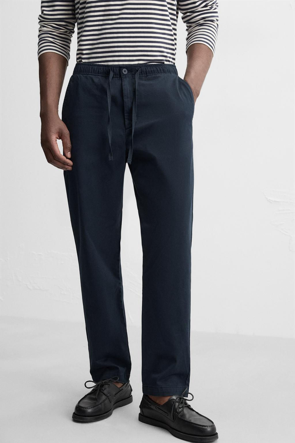 REGULAR FIT JOGGER WAIST TROUSERS - Zara фото 15