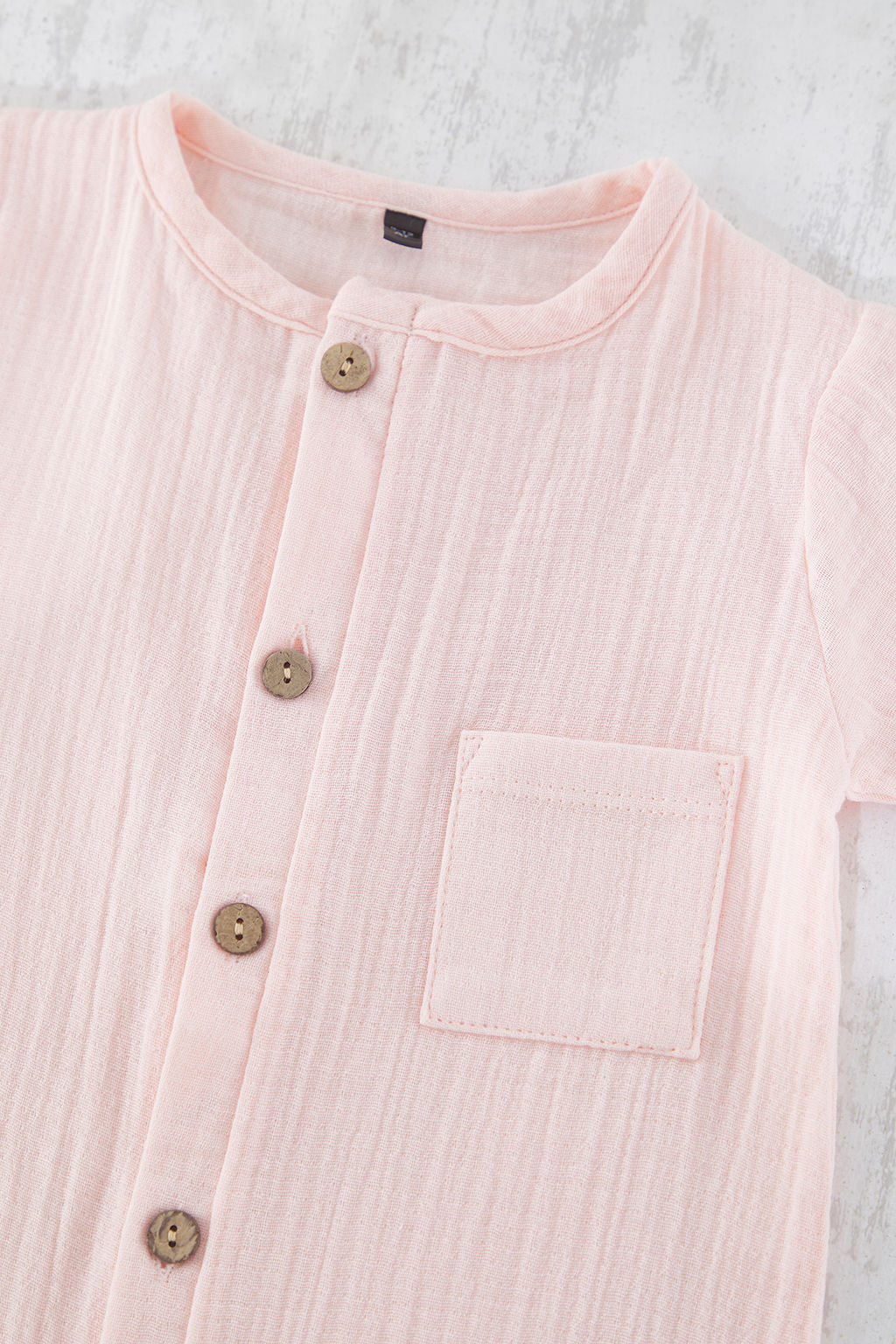 Somon %100 Pamuk K?z Bebek Basic K?sa Kol K?sa Dokuma Tulum TKDSS25TU00011 - Trendyolmilla фото 2