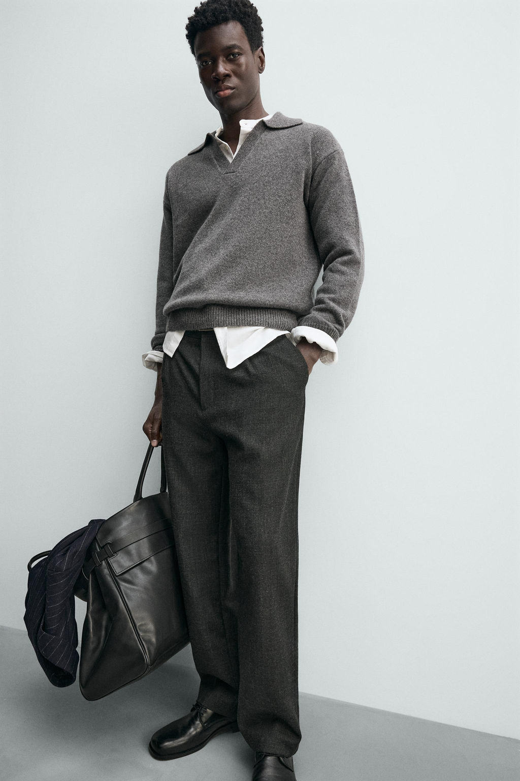 WOOL - CASHMERE KNIT POLO SHIRT - Zara фото 6