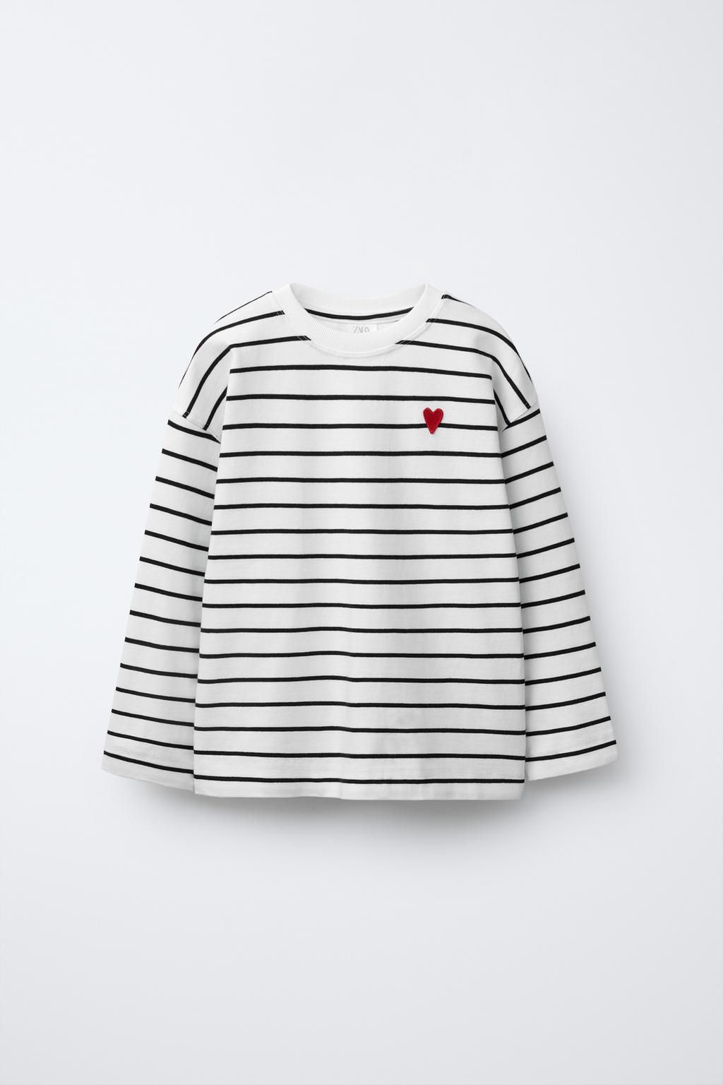 HEART EMBROIDERED PATCH T-SHIRT - Zara фото 3