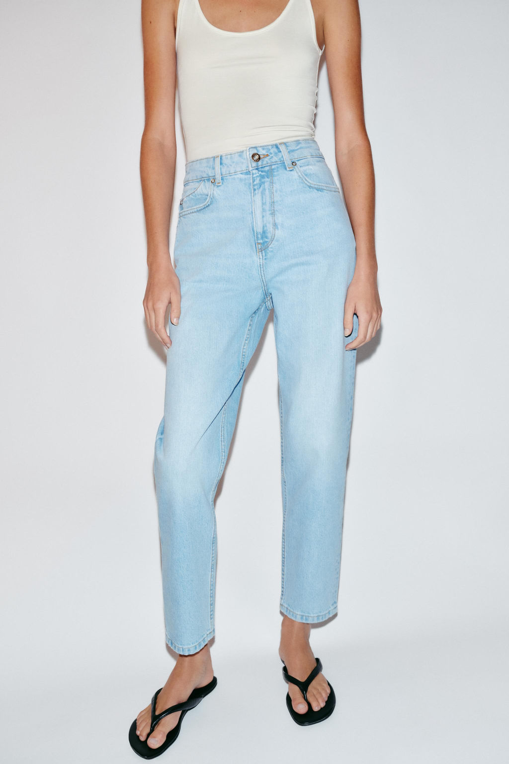 JEANS Z1975 MOM FIT TIRO ALTO / Azul claro - Zara фото 3
