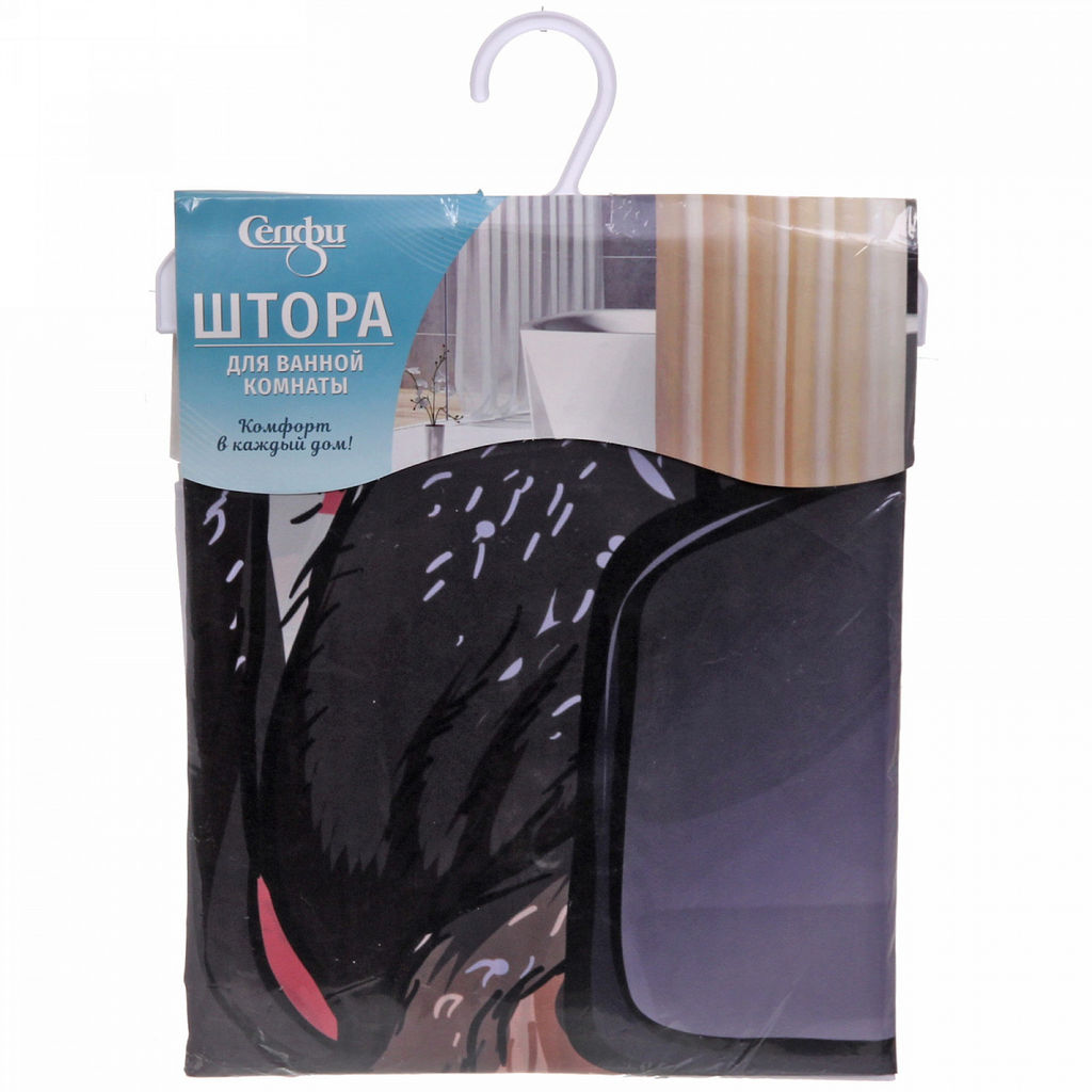 Штора для ванной полиэстер 180*180 "Селфи" Rock