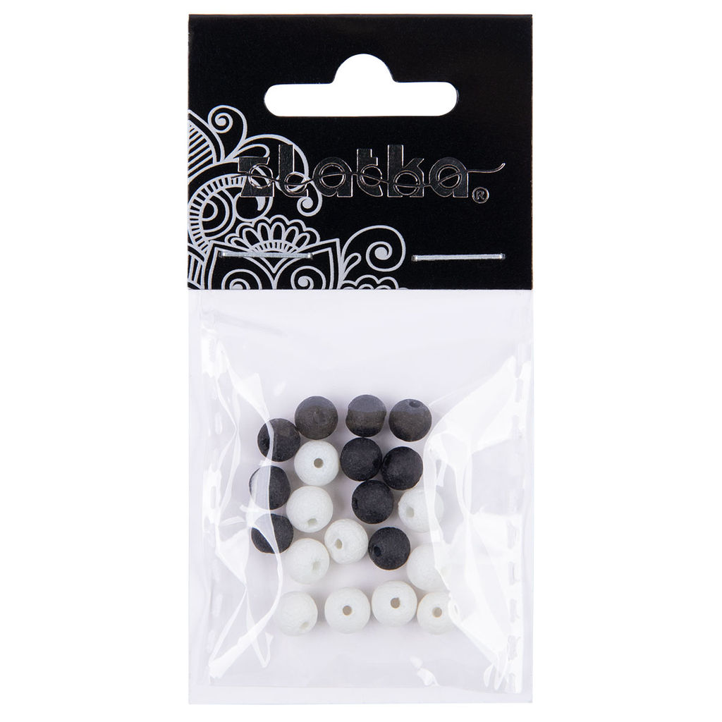 Бусина стеклянная Zlatka LVBD-01 6 мм 5 х 20 шт в пакете с картонным еврослотом №01 ассорти