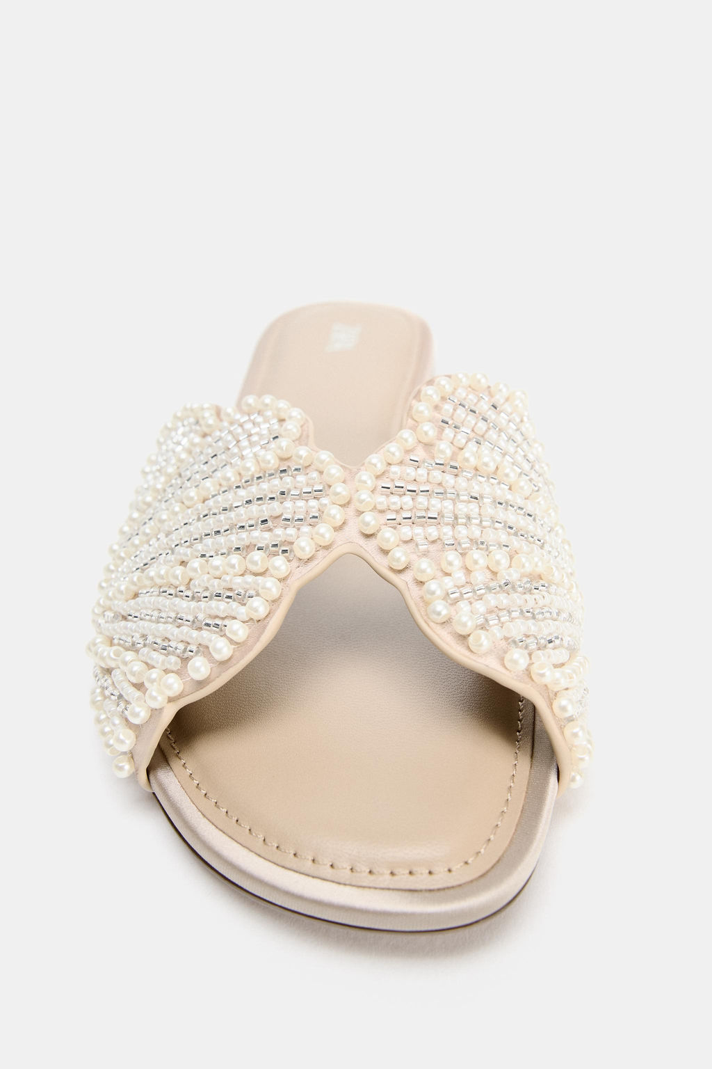 SANDALIA PLANA APLIQUES BRILLANTES / Blanco - Zara фото 3