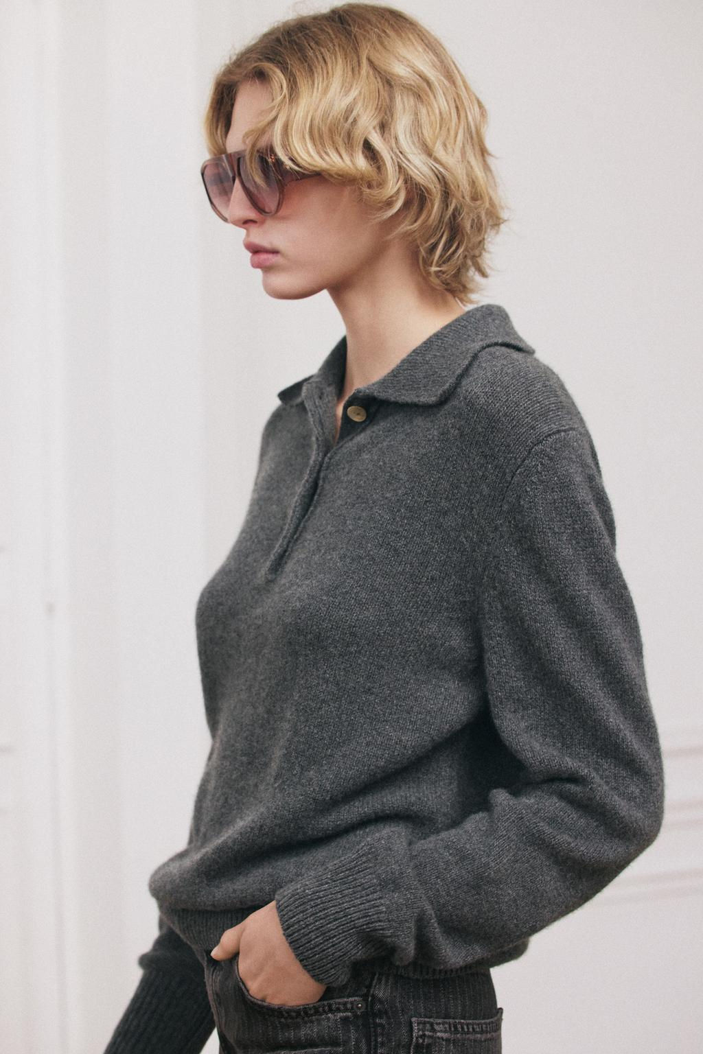 CASHMERE POLO SWEATER - Zara фото 6