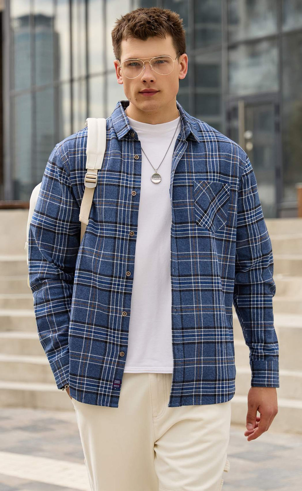 Рубашка F521-0460 grey - Fine joyce фото 3