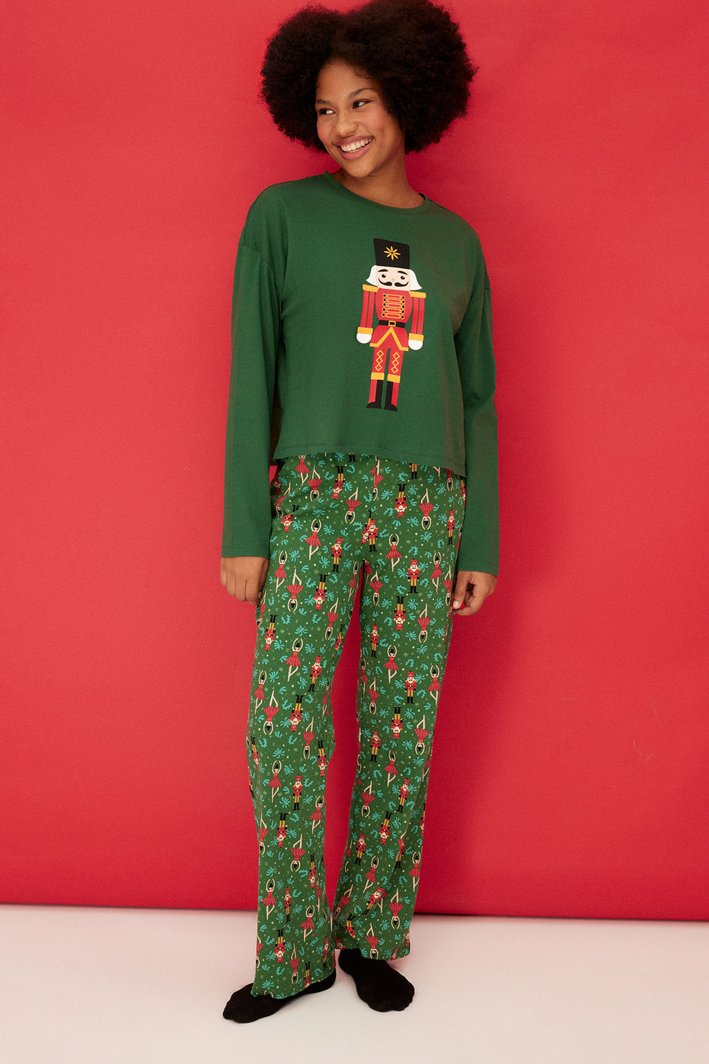 Trendyolmilla Bordo %100 Pamuklu Y?lbas? Temal? Orme Pijama Tak?m? THMAW23PT00318  фото 10