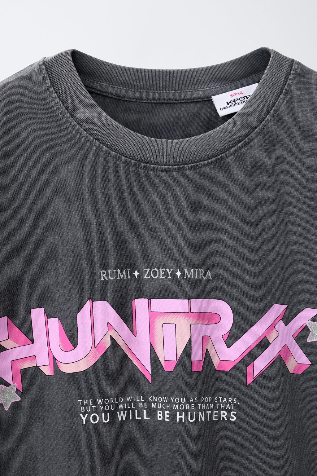 KPOP DEMON HUNTERS NETFLIX WASHED PRINT T-SHIRT - Zara фото 3