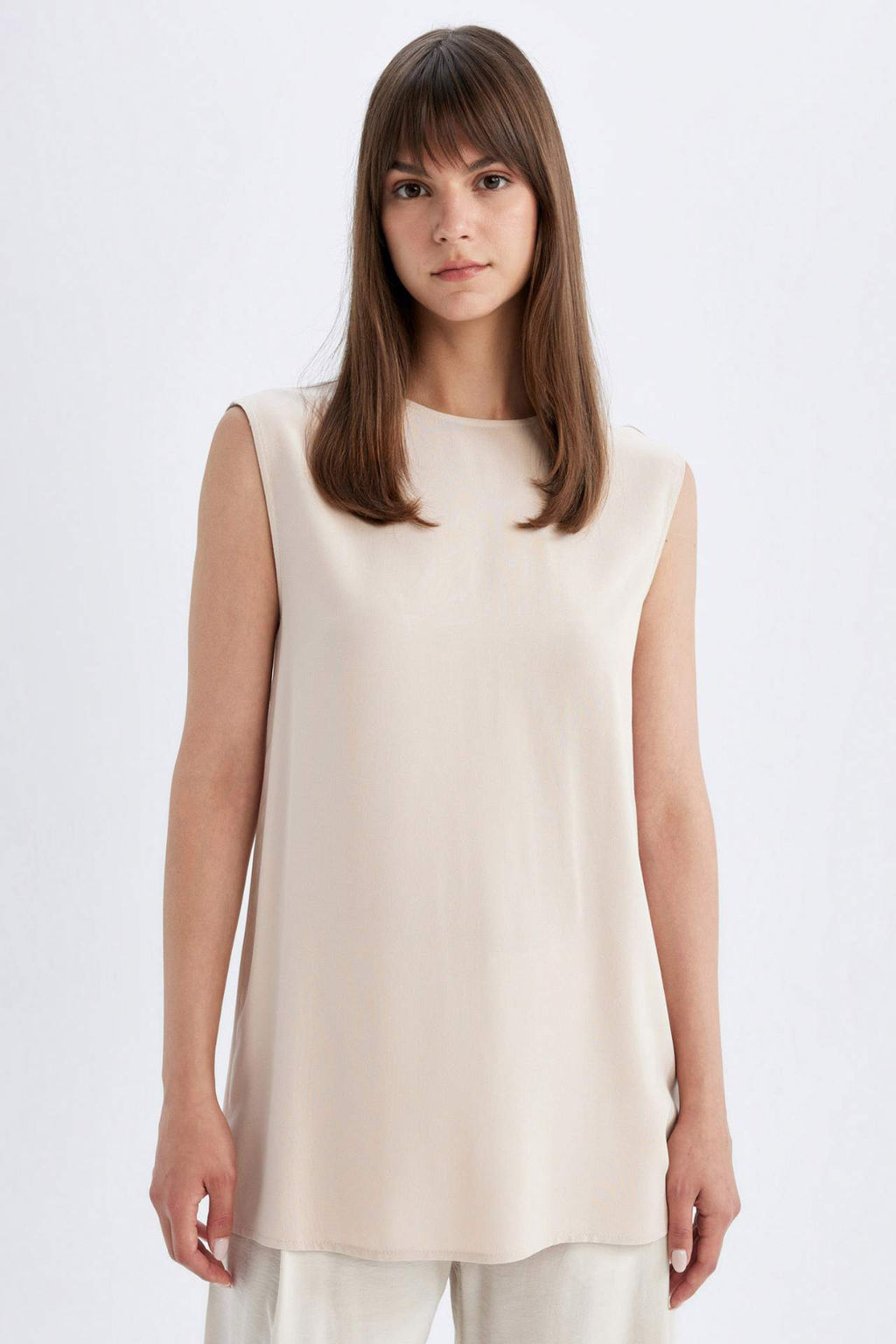 Regular Fit Bisiklet Yaka Basic Duz Atlet Tunik - Defacto фото 2