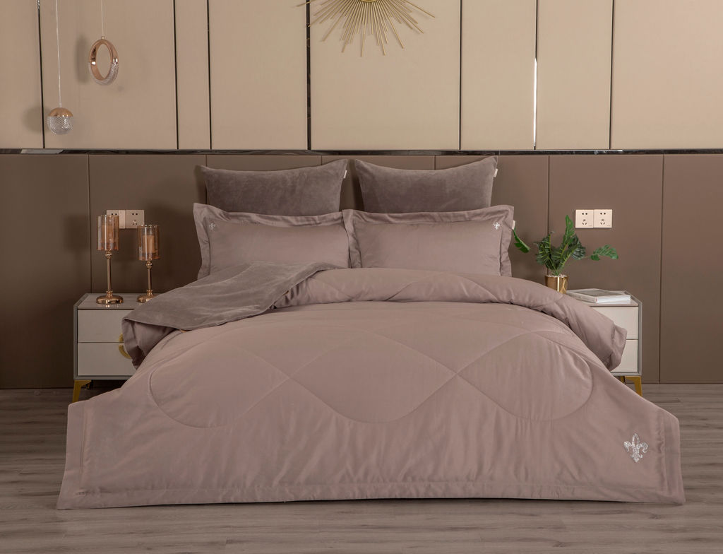 НОВИНКА!!! Комплект с одеялом Lindor Fluffy (капучино трюфель) Egyptian Cotton - Kazanov.a. фото 3