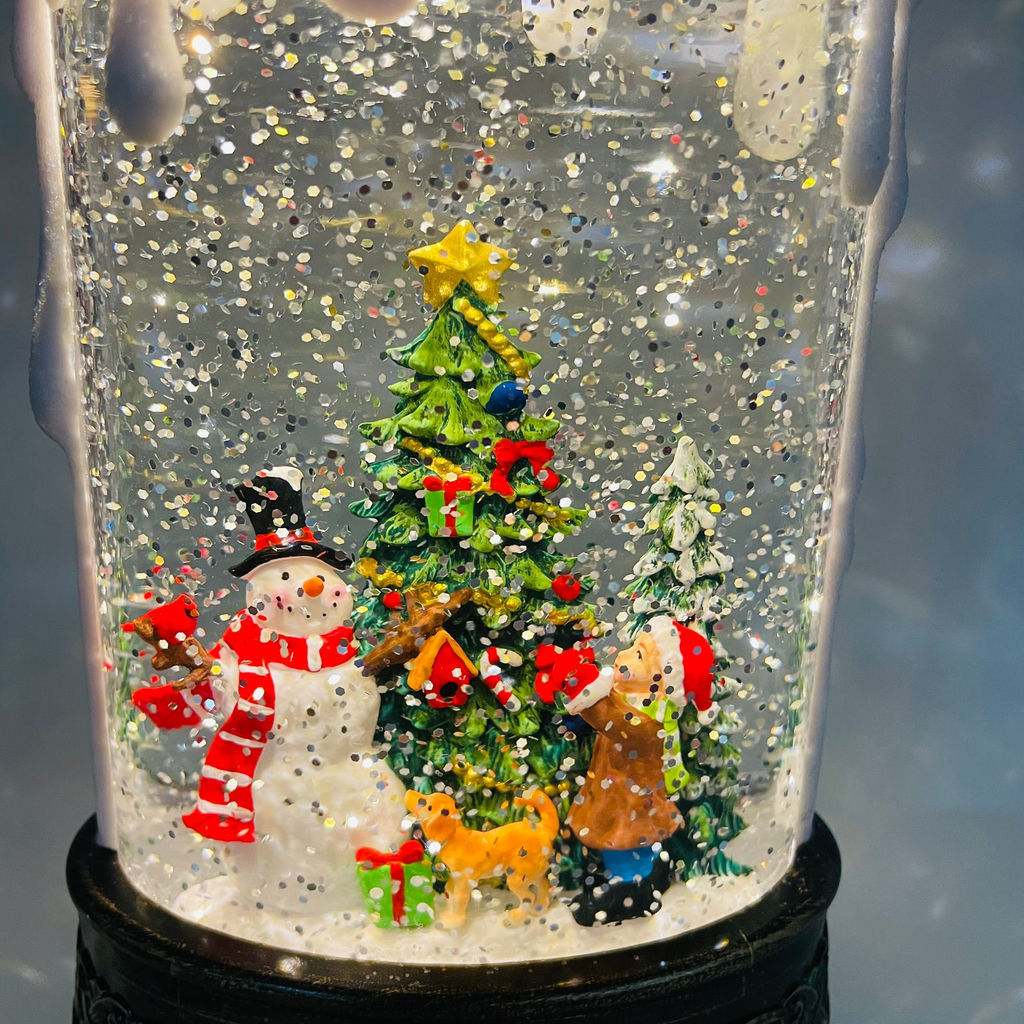 Новогодний декор стекло - Ночник-свеча 25 см (арт. WDL-23016A/B/D) в ассортименте - Ип лебедев о.ю фото 5