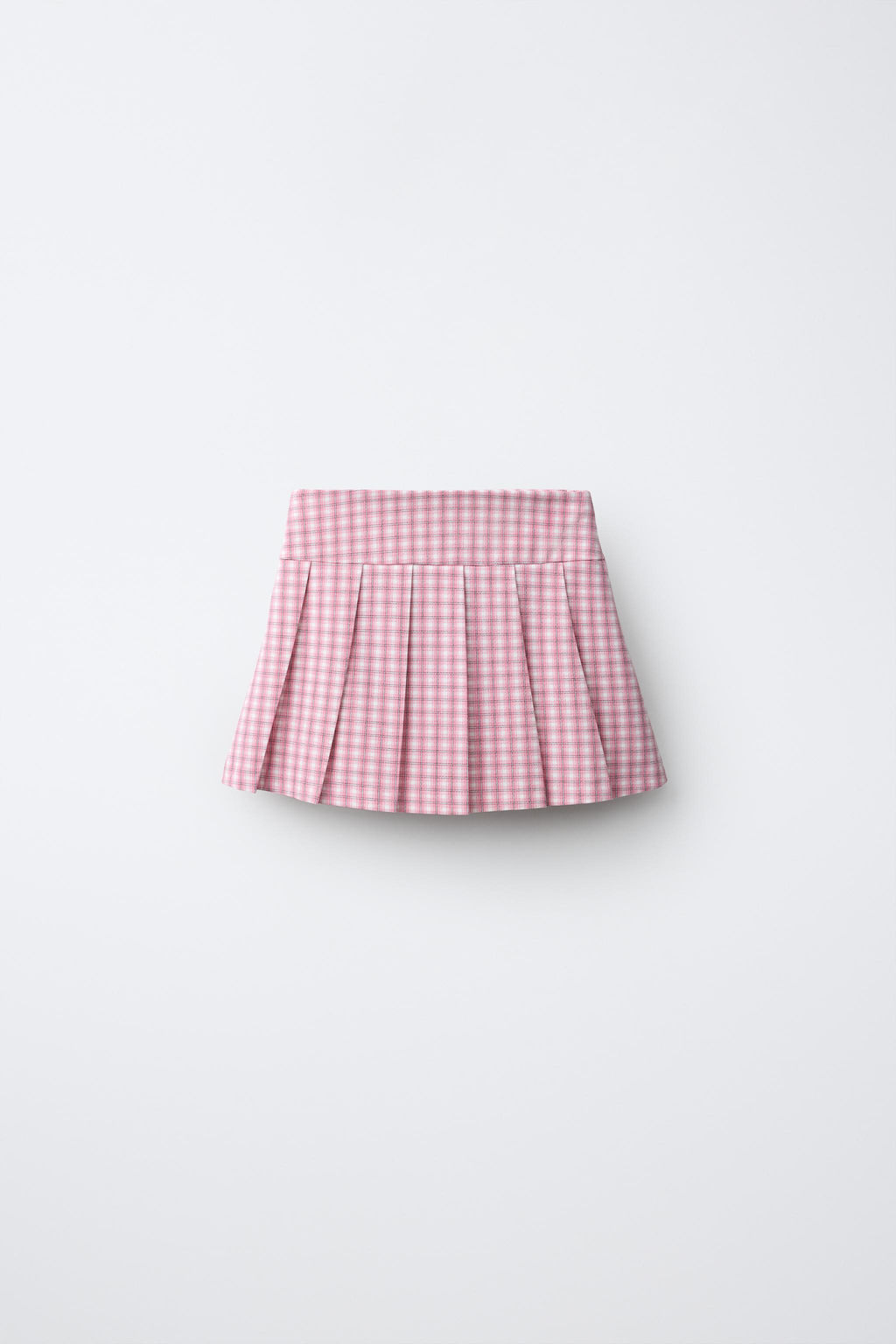 FALDA TABLAS CUADROS / Rosa / Blanco - Zara фото 3