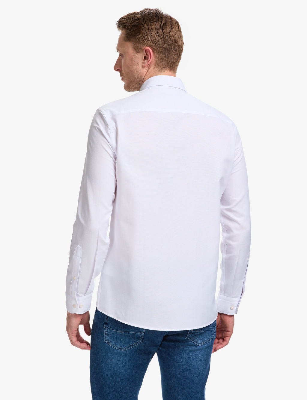 Beyaz Oxford Slim Fit Kolay _t_lenebilir G_mlek