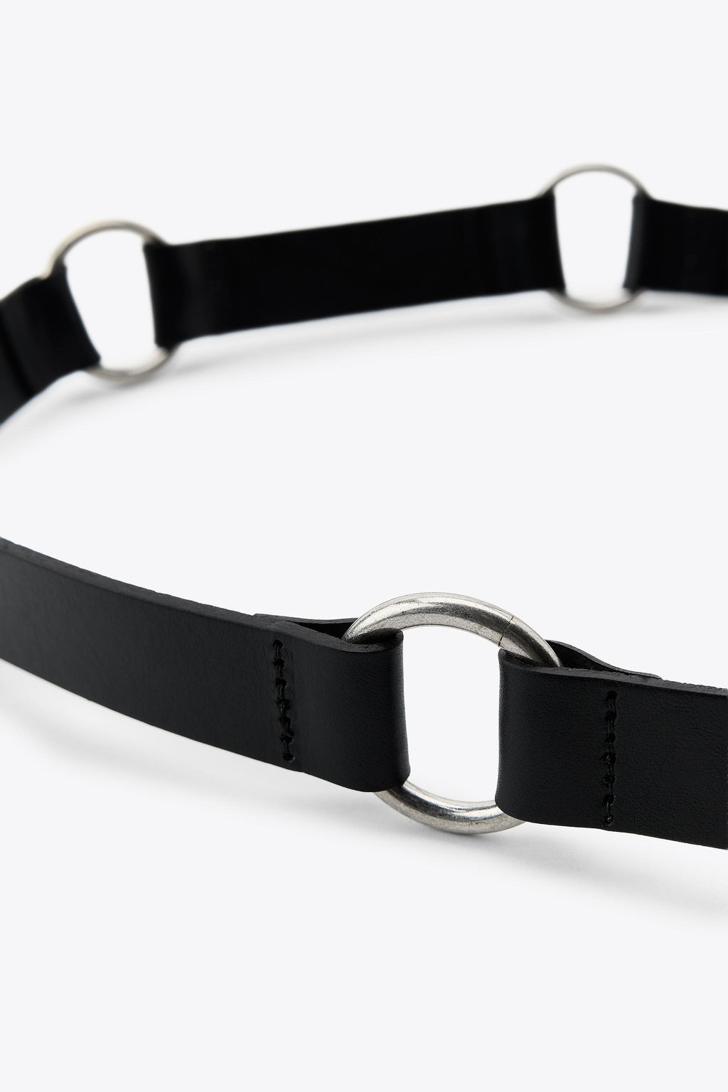 LEATHER CONTRAST CHAIN BELT - Zara фото 3