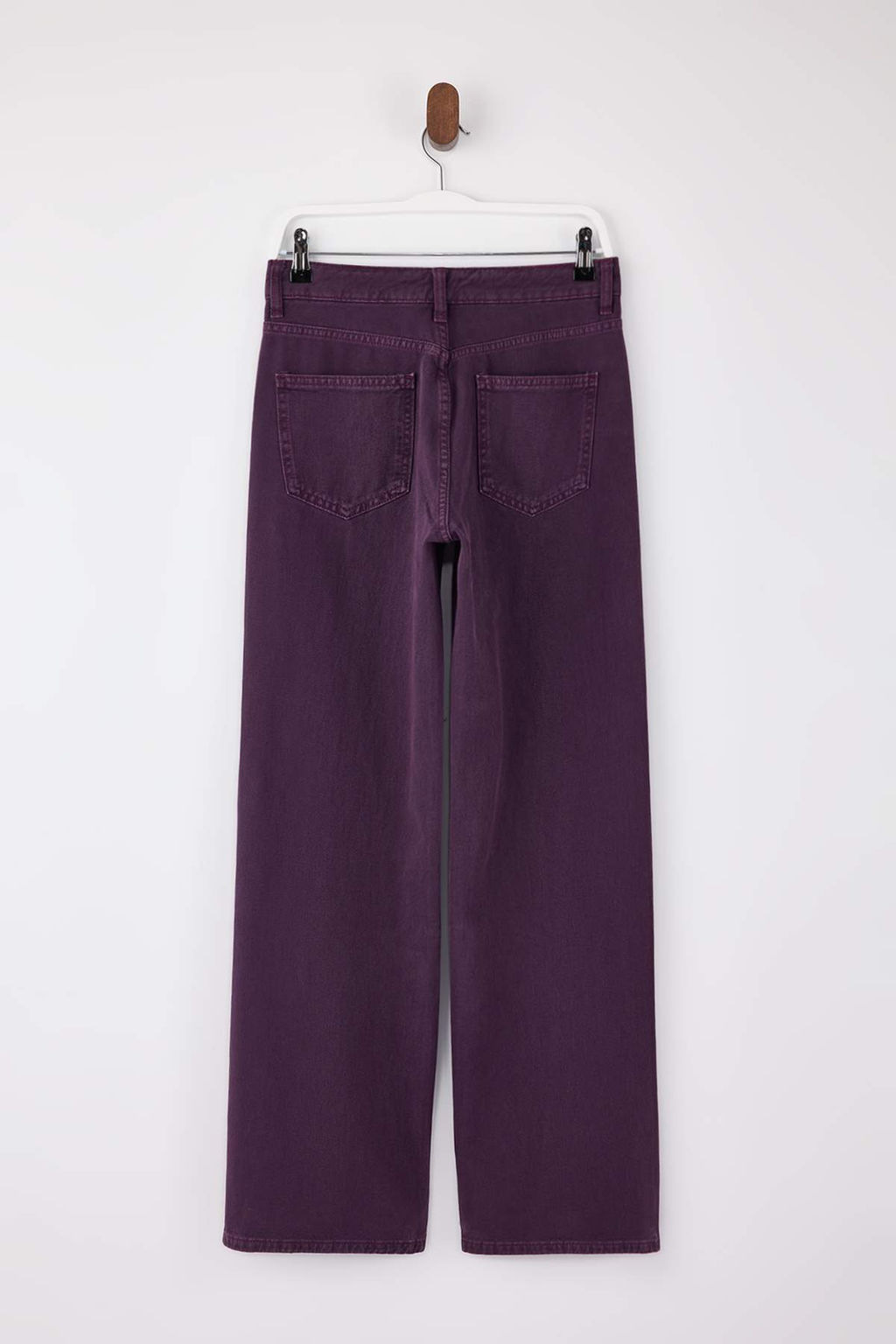 Mor Y?kama Efektli Yuksek Bel %100 Pamuk Uzun Boy Wide Leg Jeans TWOSS26JE00047 - Trendyolmilla фото 2