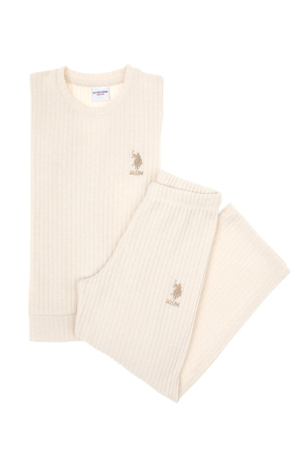 K_z _ocuk Bej Pijama Tak_m_ Sepette S_rpriz _ndirim - U.s. polo assn фото 2