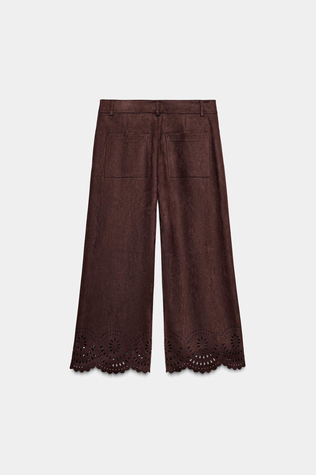 SUEDE-EFFECT CULOTTES WITH LASER-CUT HEM - Zara фото 7