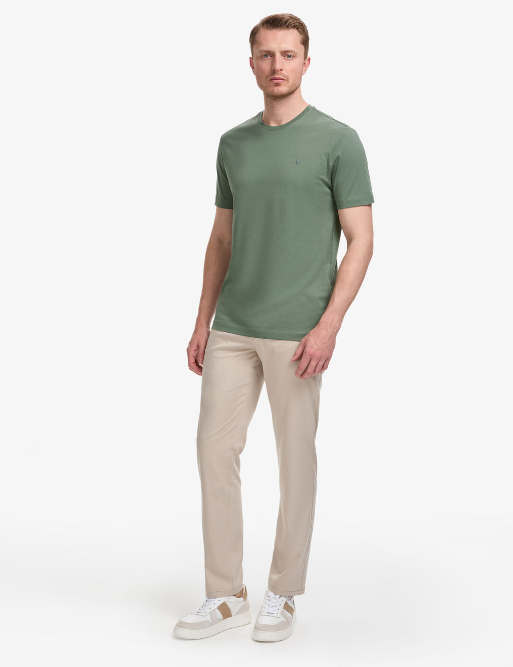 Bej Slim Fit Esnek Bel Klasik Jogger Pantolon