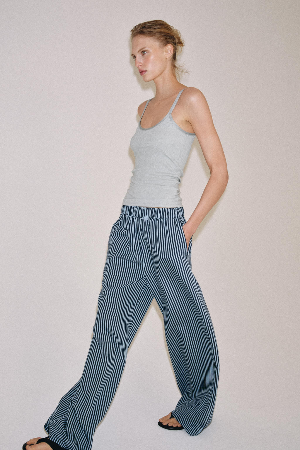 CAMISETA RIB TIRANTES / Azul claro - Zara фото 3