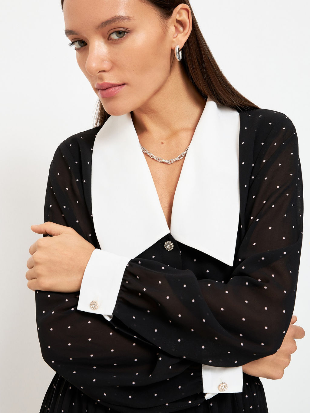 Платье жен. Cruz черно-белый - Concept club фото 2