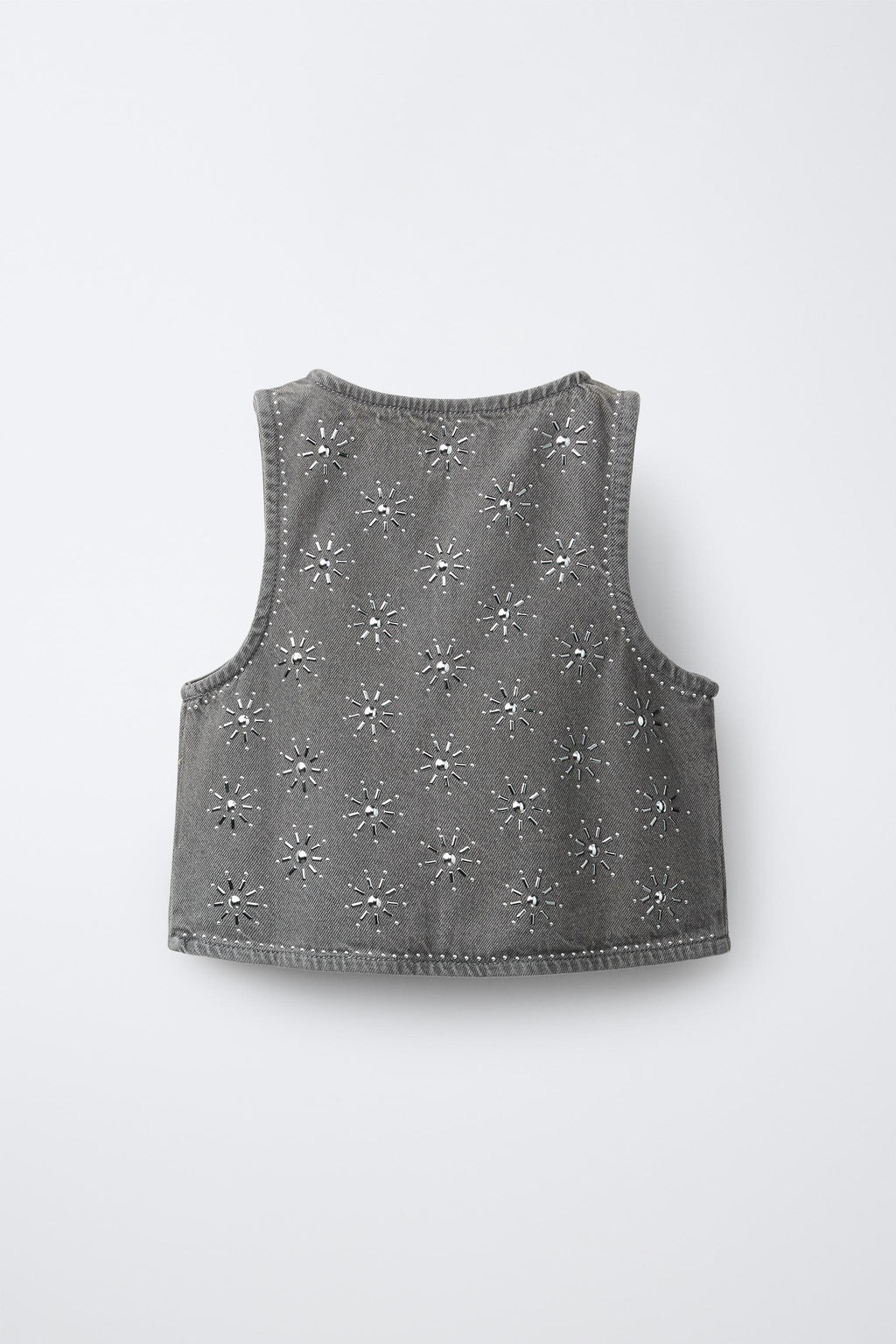 CHALECO DENIM STRASS / Gris antracita - Zara фото 3