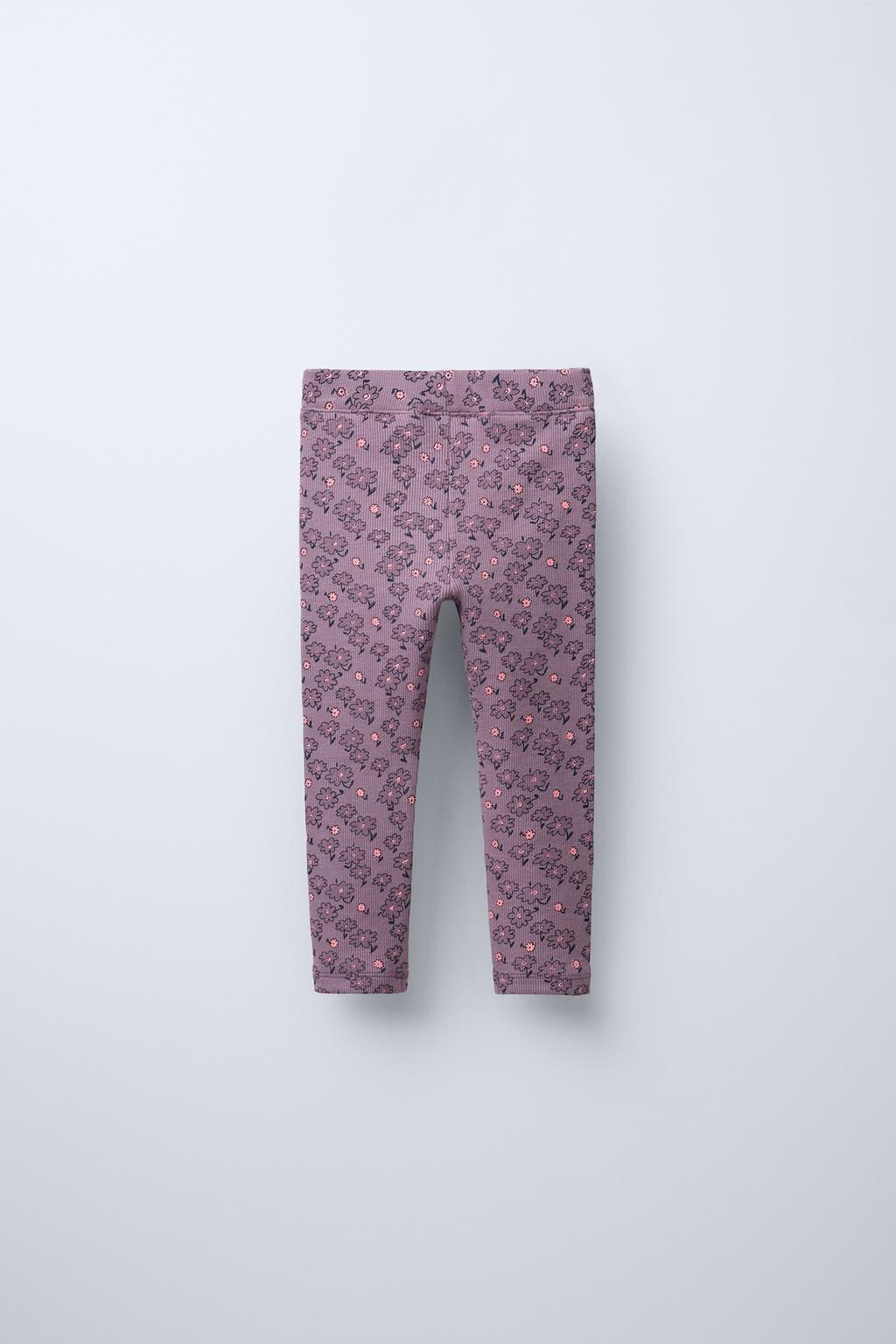 RIBBED PRINTED LEGGINGS - Zara фото 6