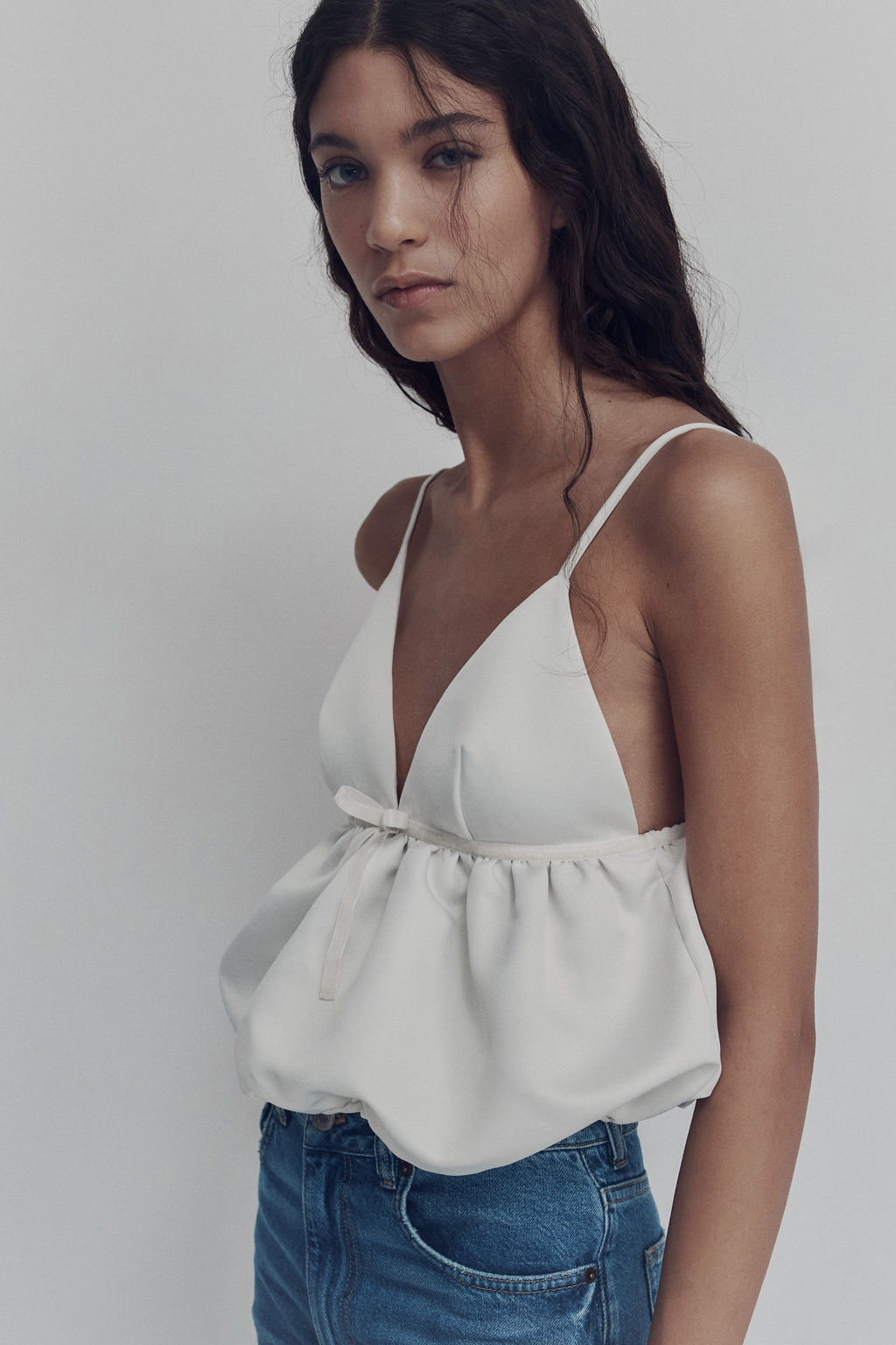 Top burbuja con tirantes espagueti - H&m фото 7